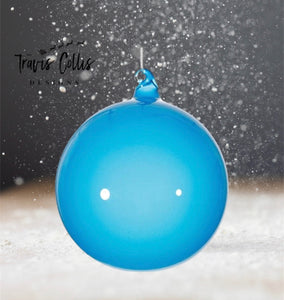 6" Ageian Bubblegum Glass Ball Ornament