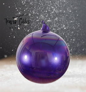 4.7" Purple Pearl Glass Ball Ornament