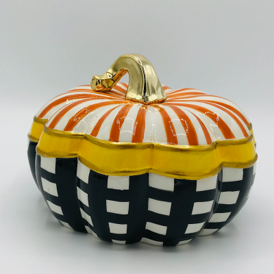 Festive Ceramic Pumpkin Small