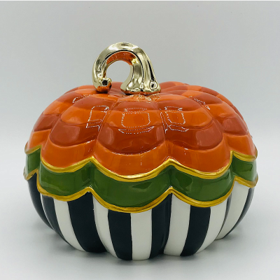 Festive Ceramic Pumpkin Medium