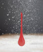 9" Red Bubblegum Glass Teardrop Ornament