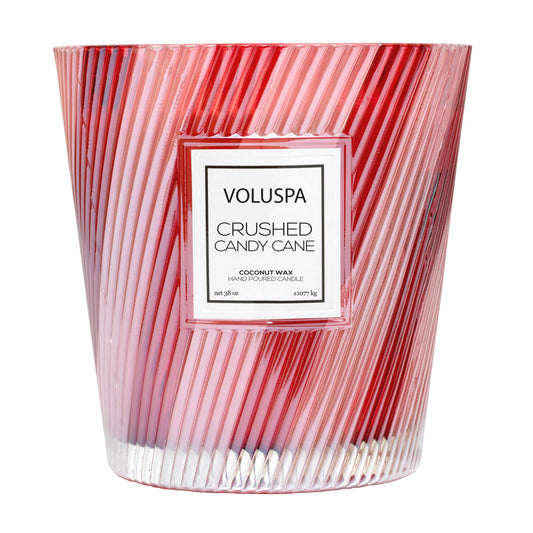 Crushed Candy Cane Hearth Candle - 3 Wick