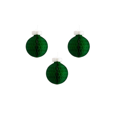 Small Classic Ornament Green - Set of 3