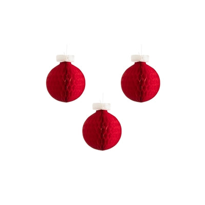 Small Classic Ornament Red - Set of 3