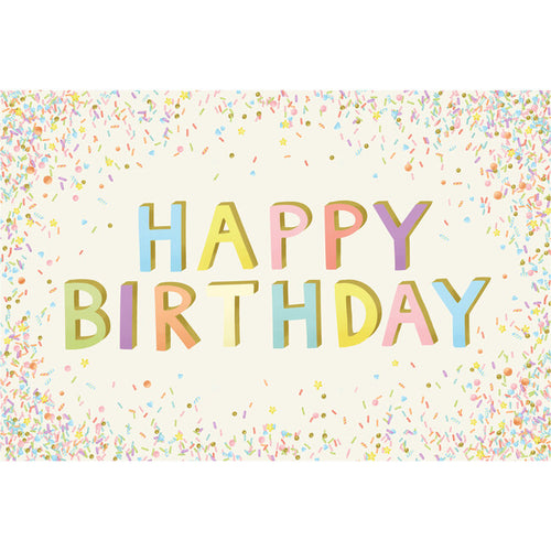 Happy Birthday Sprinkles Placemat - Pad of 24 Sheets