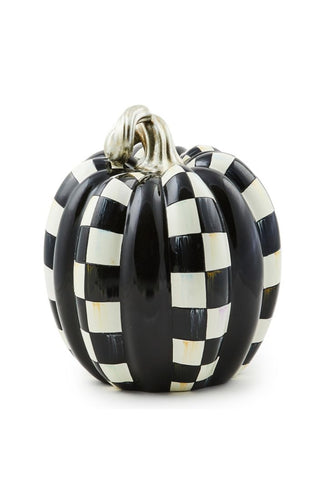 Mackenzie-Childs Haunted House Courtly Check Tall Pumpkin