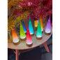 Swirling Glitter Cone Tree - 10" - Set of 8