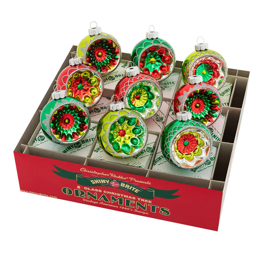 Shiny Brite Holiday Splendor Reflector Rounds - 2.5" - 9 Count