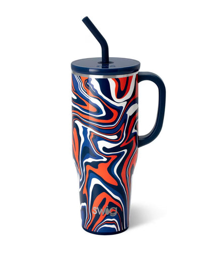 Swig Life Fanzone Navy and Orange Mega Mug (40oz)