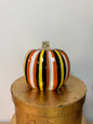 Stripe Ceramic Pumpkin Small
