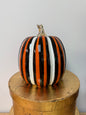 Stripe Ceramic Pumpkin Medium