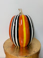 Stripe Ceramic Pumpkin Large