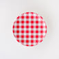 Red Gingham Plate, Set/4, Melamine, 9"