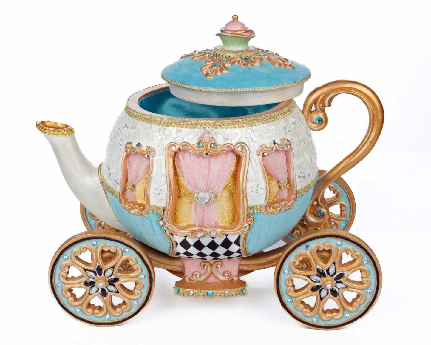 Katherine's Collection Teapot Carriage Candy Bowl