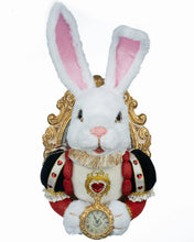 Load image into Gallery viewer, Katherine&#39;s Collection White Rabbit Door Knocker – Red