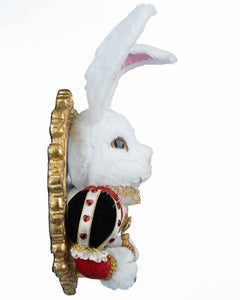 Katherine's Collection White Rabbit Door Knocker – Red