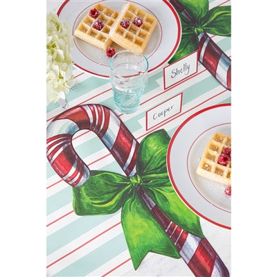 DIE-CUT CANDY CANE PLACEMAT - 12 SHEETS