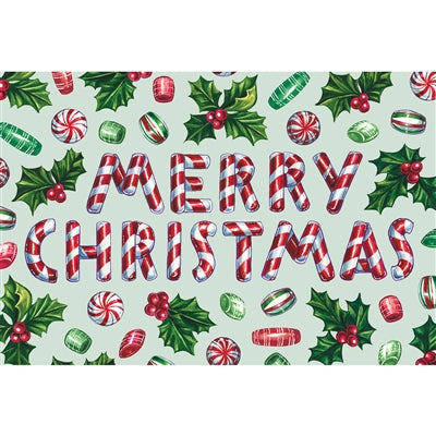 MERRY CHRISTMAS CANDY PLACEMAT - PAD OF 24 SHEETS