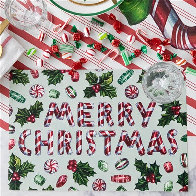 MERRY CHRISTMAS CANDY PLACEMAT - PAD OF 24 SHEETS