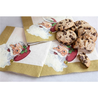 SANTA COCKTAIL NAPKIN - PACK OF 20