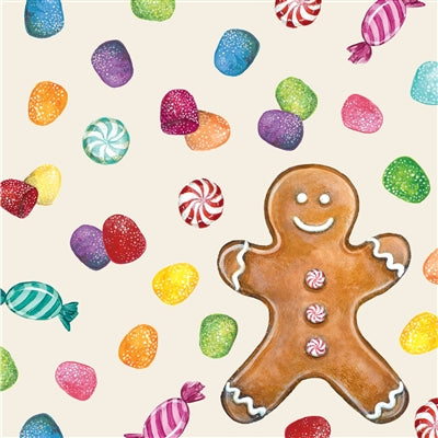 GINGERBREAD COCKTAIL NAPKIN - PACK OF 20