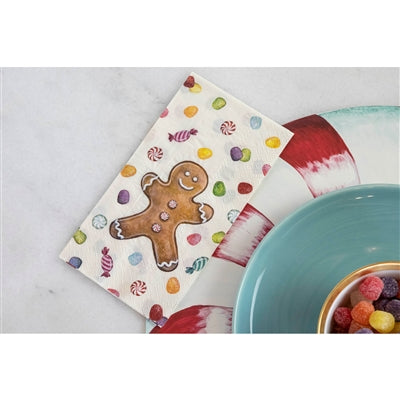 GINGERBREAD GUEST NAPKIN - PACK OF 16