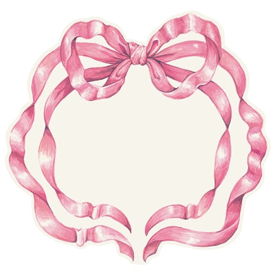 DIE-CUT PINK BOW PLACEMAT - 12 SHEETS