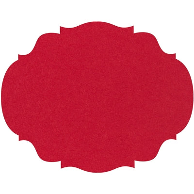 DIE-CUT RED FRENCH FRAME PLACEMAT - 12 SHEETS