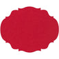 DIE-CUT RED FRENCH FRAME PLACEMAT - 12 SHEETS