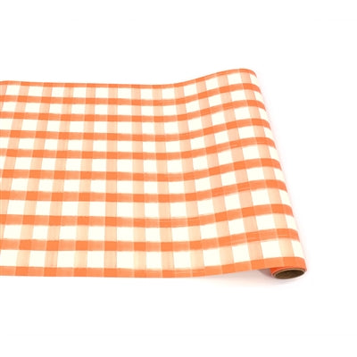 Orange Painted Check Runner - 20"x 25'