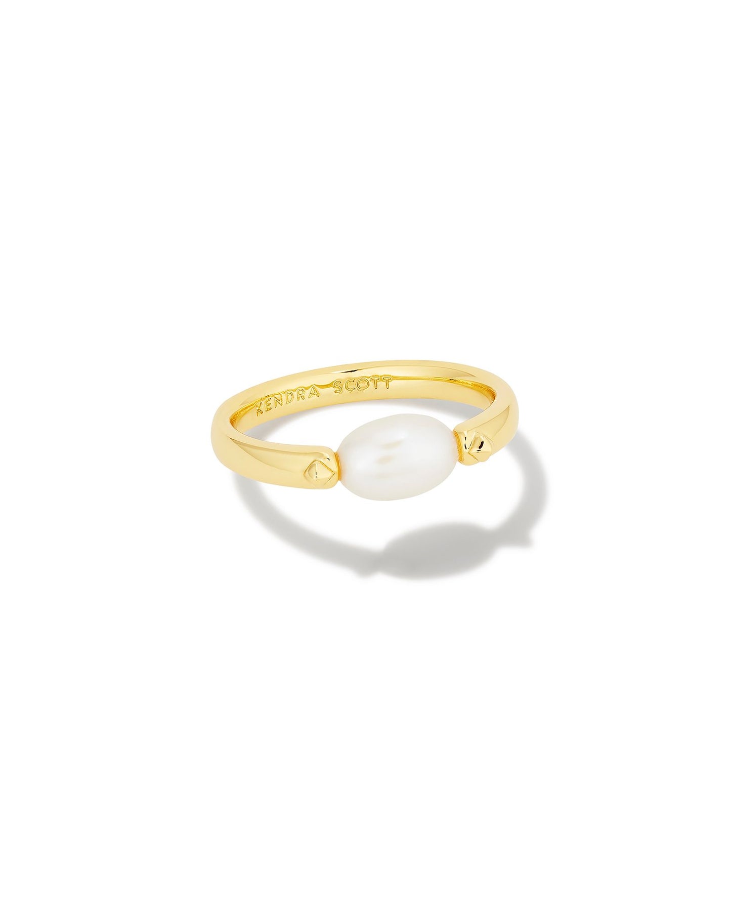 LEIGHTON PEARL BAND RING GOLD WHITE PEARL 6