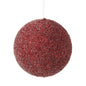 5.5" METALLIC BEADED BALL ORNAMENT