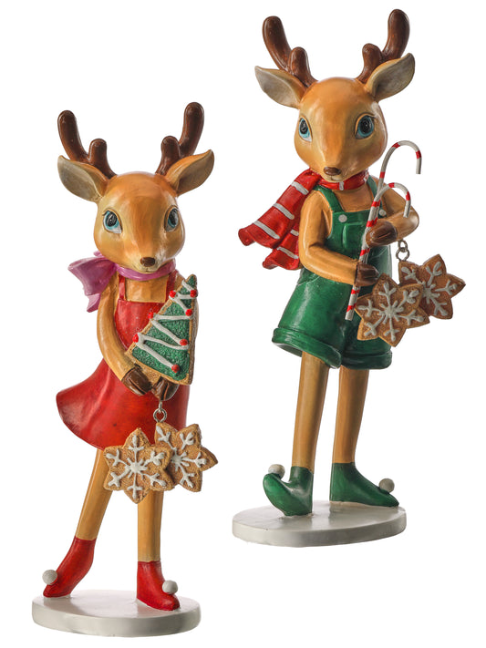 9.5" RESIN SUGAR/SPICE DEER 2/AST