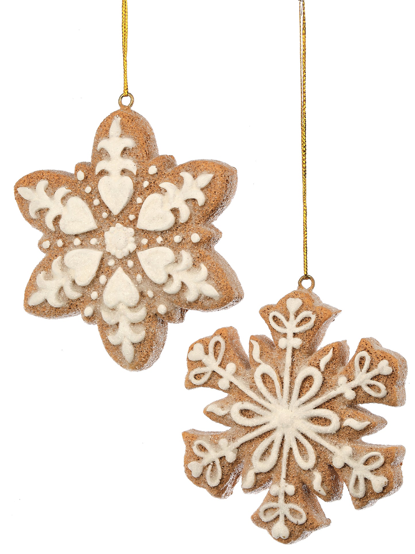 RESIN GINGERBREAD SNOWFLAKE ORNAMENT