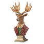 14" RESIN MOOSE BUST ON PEDESTAL