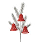 39" GLITTER TINSEL TRIPLE BELL SPRAY