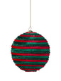 4" Velvet Jewel Braided Ball Ornament