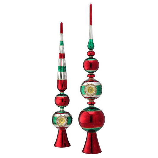 29.5-33" GLASS REFLECTOR TABLE FINIAL SET/2