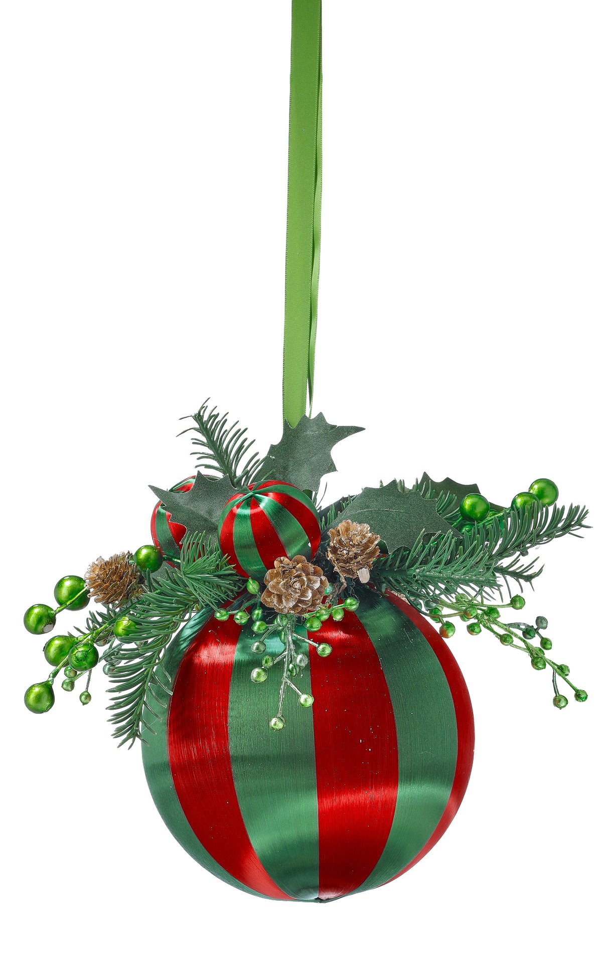 10" SATIN BALL W/TRIM KISSING BALL