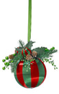 10" SATIN BALL W/TRIM KISSING BALL