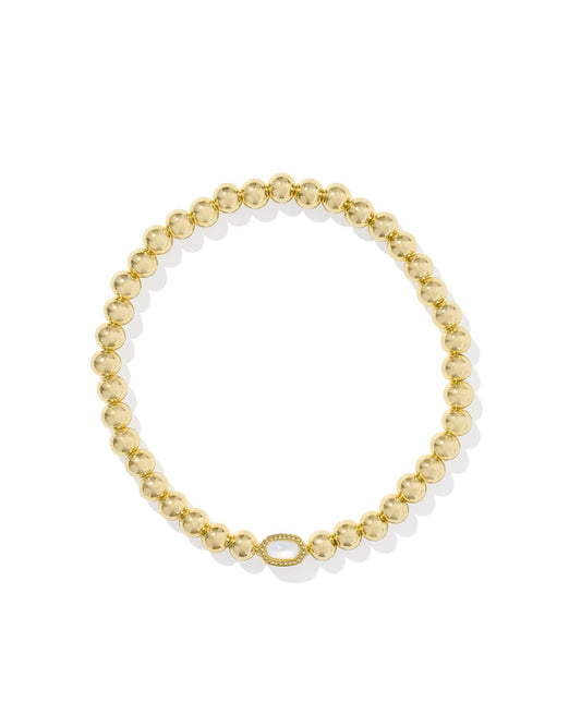 MINI ELAINA STRETCH BRACELET GOLD IVORY MOTHER OF PEARL