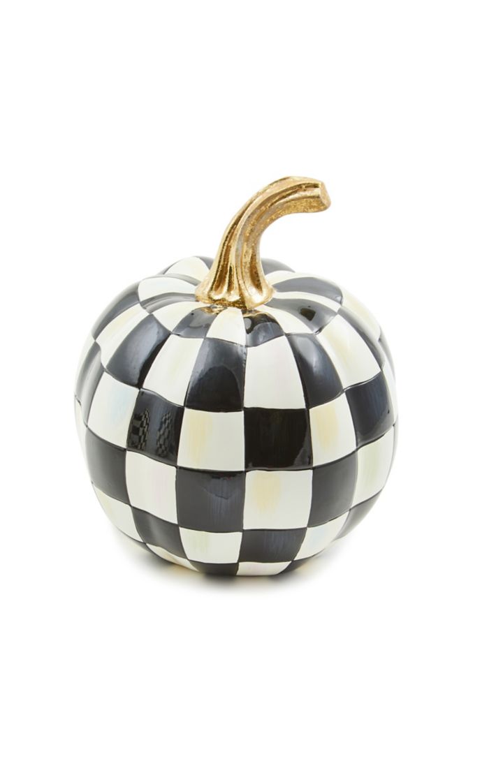 Mackenzie-Childs Courtly Stripe Glossy Mini Pumpkin