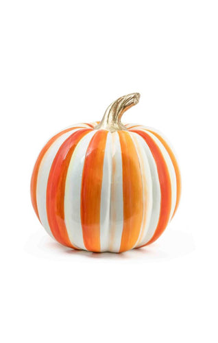 Mackenzie-Childs Orange Stripe Medium Pumpkin