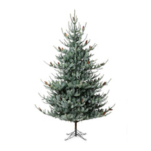 Load image into Gallery viewer, Blue Spruce Christmas Tree - 9&#39; - Warm White LED Lights