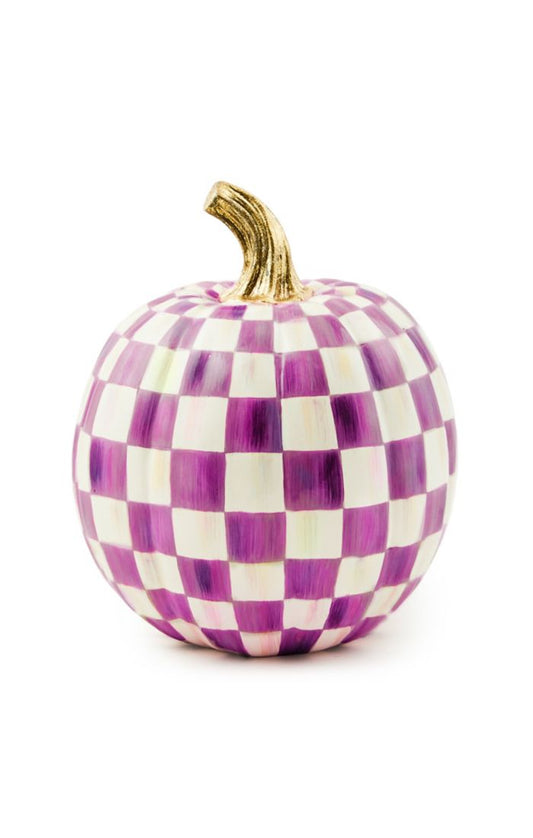 Mackenzie-Childs Plum Check Small Pumpkin