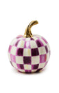 Mackenzie-Childs Plum Check Mini Pumpkin