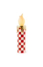 Mackenzie-Childs Cozy Christmas Illuminated Red Check Candle