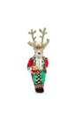 Check it Out Reindeer Butler Glass Ornament
