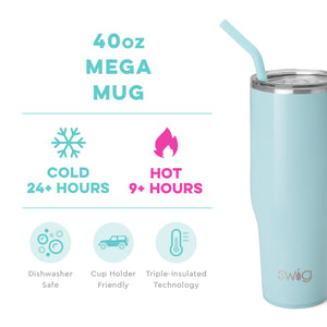 Swig Life Shimmer Aquamarine Mega Mug (40oz)