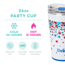 Load image into Gallery viewer, Star Spangled Swig Life Party Cup (24oz)